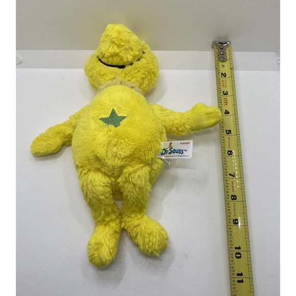 Aurora Dr. Seuss Star Bellied Sneetch Yellow 11” Plush Stuffed Toy EUC - Picture 6 of 8
